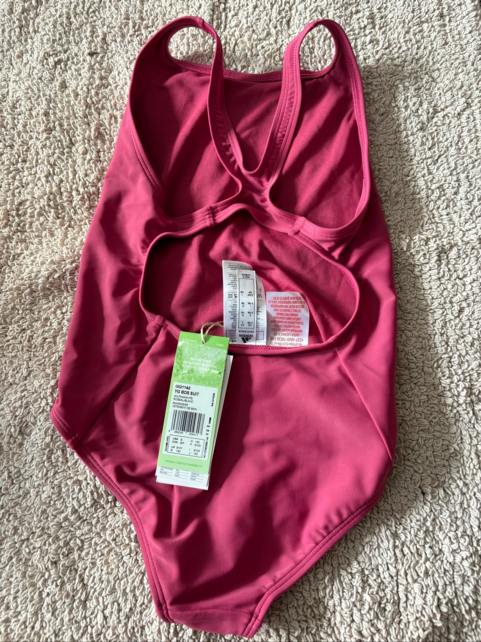 Biquíni adidas para meninas 9-10 anos 140 cm rosa fúcsia natação novo – photo 6